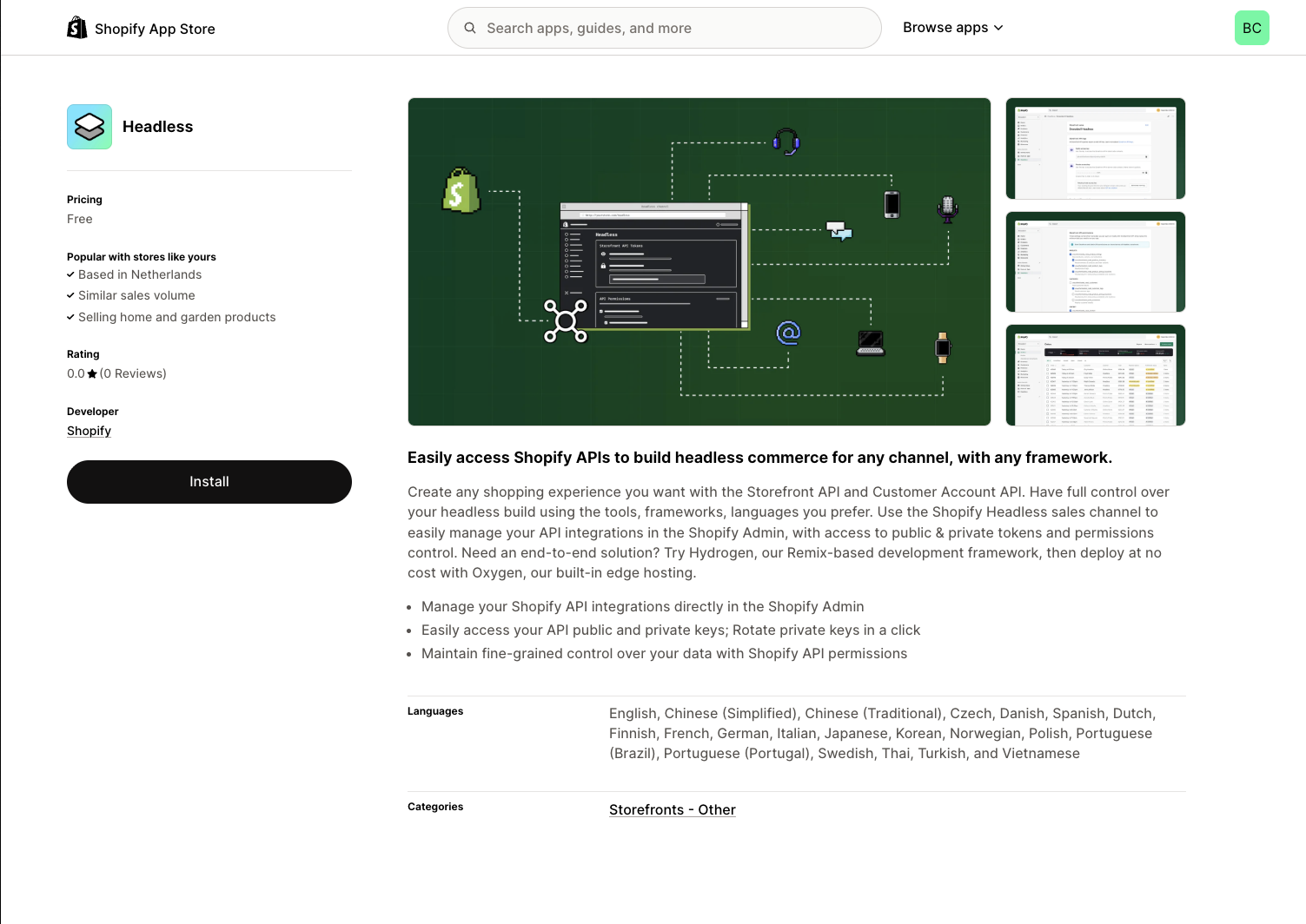 Stap 2: Installeer de Headless app